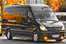 Image of black mercedes sprinter van