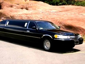 Image of black stretch limousine