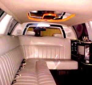 Picture of the inside of a limo in Connecticut