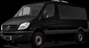 Picture of Black Mercedes Sprinter van